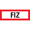 Feuerwehrschild FIZ, DIN 4066, Kunststoff, 297x105mm, DIN 4066