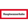 Feuerwehrzeichen Hauptwasserhahn, Kunststoff, 297x105mm, DIN 4066 Feuerwehrzeichen Hauptwasserhahn, Kunststoff, 297x105mm, DIN 4066