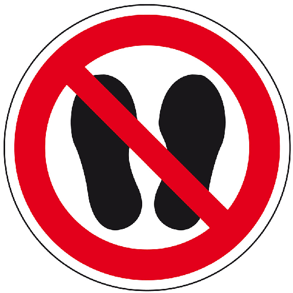 Verbotsschild Betreten der Fläche verboten,ASR/ISO,Folie,selbstkl.,Ø 50mm,10/BOG Verbotsschild Betreten der Fläche verboten,ASR/ISO,Folie,selbstkl.,Ø 50mm,10/BOG-Beschreibung lesen
