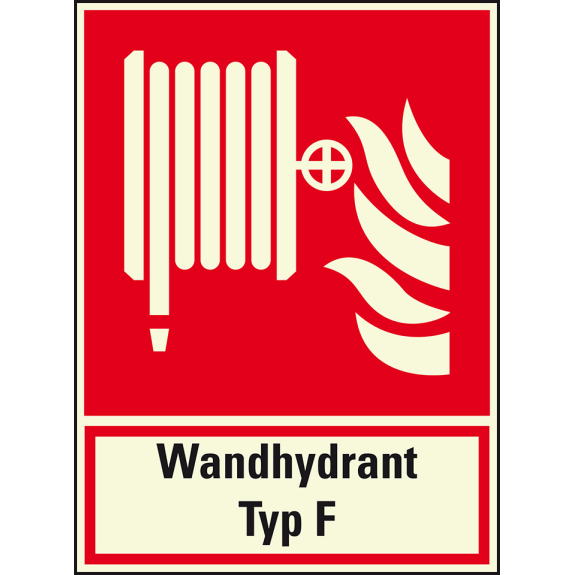 PERMALIGHT power langnachleuchtend Brandschutz Kombischild Wandhydrant, Aluminium, 200x270mm, ASR DIN EN ISO 7010 F002-Leggi tutto