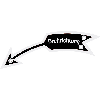 Drehrichtungspfeil, linksweisend, mit Text, schwarz, Aluminium eloxiert, 105x21mm Drehrichtungspfeil, linksweisend, mit Text, schwarz, Aluminium eloxiert, 105x21mm