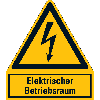 Warnschild Elektrischer Betriebsraum, Kunststoff, 240x210mm