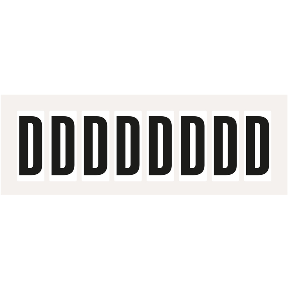 Buchstabe D, weiß/schwarz, Folie, Schrifthöhe 60mm, 78x35,7mm, 10/Bogen Buchstabe D, weiß/schwarz, Folie, Schrifthöhe 60mm, 78x35,7mm, 10/Bogen-Beschreibung lesen
