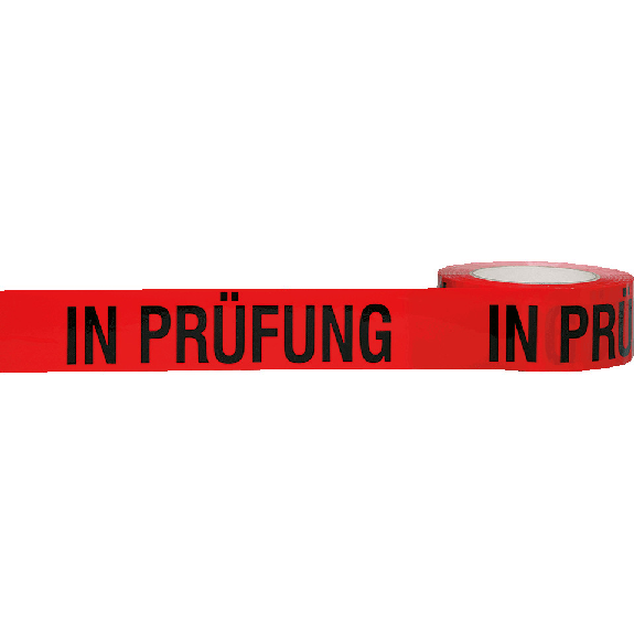Qualitätsband IN PRÜFUNG, rot/schwarz, Polypropylen, selbstklebend, 50mm, 66m/Rolle Qualitätsband IN PRÜFUNG, rot/schwarz, Polypropylen, selbstklebend, 50mm, 66m/Rolle-Beschreibung lesen