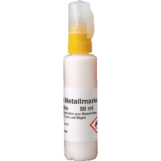 Metallmarker M 140, Stift, gefüllt mit Speedry DO Farbe, weiß, 50ml-Beschreibung lesen