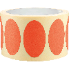 Etikett, beschriftbar, oval, rot, Haftpapier, ablösbar, 50x30mm, 500/Rolle