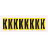 Buchstabe K, gelb/schwarz, Folie, Schrifthöhe 50mm, 22x57mm, 160 Stück/Packung Buchstabe K, gelb/schwarz, Folie, Schrifthöhe 50mm, 22x57mm, 160 Stück/Packung