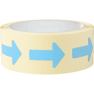 Etikett Pfeil, beschriftbar, hellblau, Haftpapier, ablösbar, 35x25mm, 500/Rolle-Beschreibung lesen