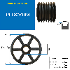 Poleas Poleas trapezoidales con cubo desmontable PFC60710M Polea trapezoidal de hierro fundido tipo SPC / C con cubo desmontable serie 5050 con 6 ranuras, diámetro de paso 710 mm