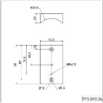 Adaptateur pour tube Ø 75mm - 975.890.36-Lire la description
