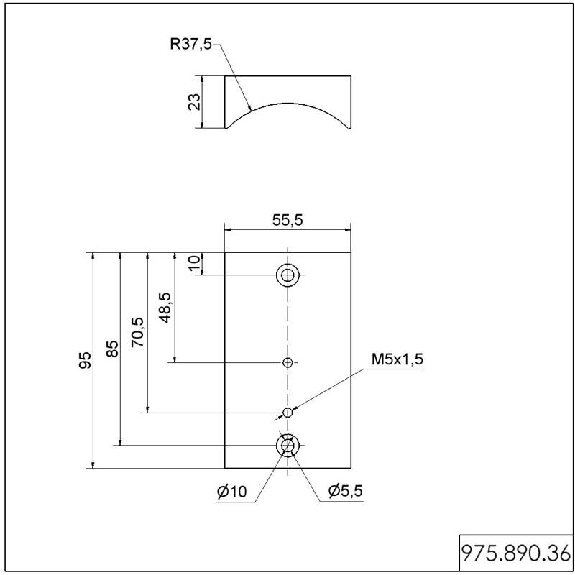Adaptateur pour tube Ø 75mm - 975.890.36-Lire la description