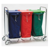Chariot porte-sac avec 3 sacs et couvercles