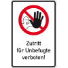 Kombischild Zutritt für Unbefugte verboten, Aluminium RA0, reflektierend, 600x900mm, DIN 67520, nach StVO Kombischild Zutritt für Unbefugte verboten, Aluminium RA0, reflektierend, 600x900mm, DIN 67520, nach StVO
