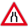Verkehrszeichen Verengte Fahrbahn, Nr.120, Aluminium RA0, reflektierend, SL 900mm, DIN 67520 Verkehrszeichen Verengte Fahrbahn, Nr.120, Aluminium RA0, reflektierend, SL 900mm, DIN 67520