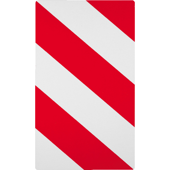 Warntafel, Typ B1, rot/weiß schraffiert, Folie, retroreflektierend RA1, 564x282mm, nach StVO Warntafel, Typ B1, rot/weiß schraffiert, Folie, retroreflektierend RA1, 564x282mm, nach StVO-Beschreibung lesen