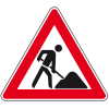 Verkehrszeichen Baustelle, Nr.123, Aluminium RA2, reflektierend, SL 900mm, DIN 67520, nach StVO Verkehrszeichen Baustelle, Nr.123, Aluminium RA2, reflektierend, SL 900mm, DIN 67520, nach StVO