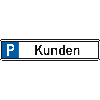Parkplatzreservierungsschild Kunden, mit Befestigungsset 2, 520x110mm Parkplatzreservierungsschild Kunden, mit Befestigungsset 2, 520x110mm