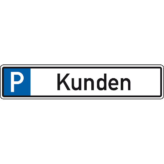 Parkplatzreservierungsschild Kunden, mit Befestigungsset 2, 520x110mm Parkplatzreservierungsschild Kunden, mit Befestigungsset 2, 520x110mm-Beschreibung lesen