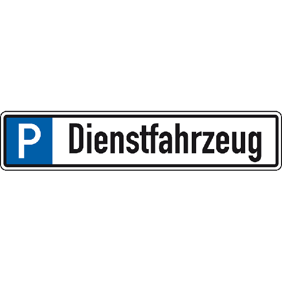 Parkplatzreservierungsschild Dienstfahrzeug, mit Befestigungsset 2, 520x110mm Parkplatzreservierungsschild Dienstfahrzeug, mit Befestigungsset 2, 520x110mm-Beschreibung lesen