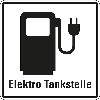 Hinweisschild Elektro Tankstelle, Aluminium RA0, reflektierend, 600x600mm Hinweisschild Elektro Tankstelle, Aluminium RA0, reflektierend, 600x600mm