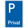 Parkplatzschild Privat, spitze Ecken, Kunststoff, 250x400mm Parkplatzschild Privat, spitze Ecken, Kunststoff, 250x400mm