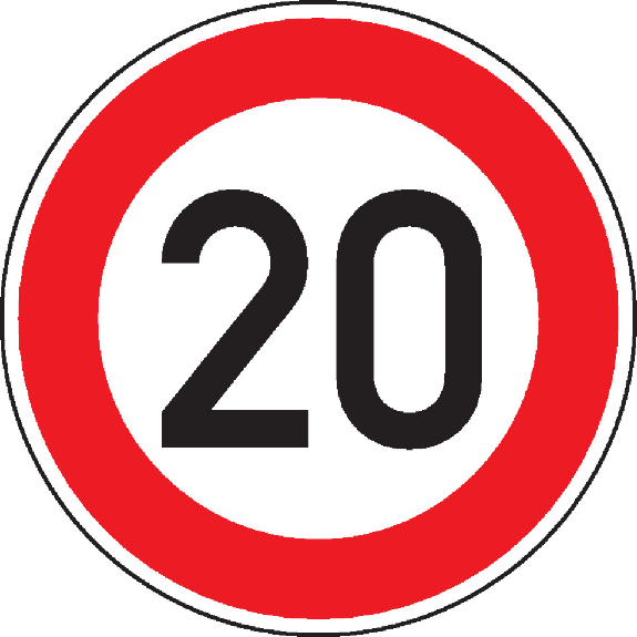 Verkehrszeichen Zulässige Höchstgesch.20, Nr.274-20, Aluminium RA2, reflektierend, Ø600mm, DIN 67520, nach StVO Verkehrszeichen Zulässige Höchstgesch.20, Nr.274-20, Aluminium RA2, reflektierend, Ø600mm, DIN 67520, nach StVO-Beschreibung lesen
