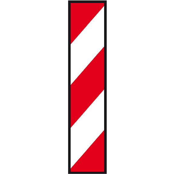 Verkehrszeichen Leitbake linksweisend, Nr.605-10, Aluminium RA2, reflektierend, 250x1000mm, DIN 67520-Beschreibung lesen