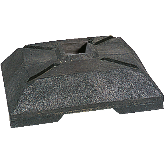 Fußplatte, Recyclingmaterial, 400x400mm, 12kg Fußplatte, Recyclingmaterial, 400x400mm, 12kg-Beschreibung lesen