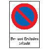 Parkverbotsschild Be- und Entladen erlaubt, Aluminium, 400x600mm Parkverbotsschild Be- und Entladen erlaubt, Aluminium, 400x600mm