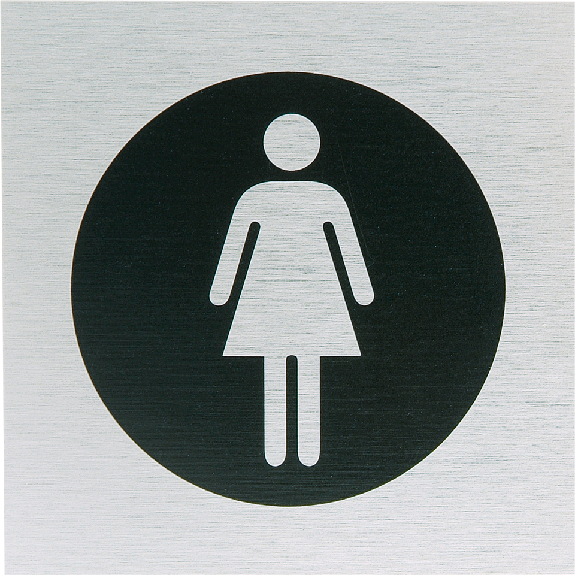 Türschild Damen WC, Aluminium, selbstklebend, 80x80mm, ASR A4.1 Türschild Damen WC, Aluminium, selbstklebend, 80x80mm, ASR A4.1-Beschreibung lesen
