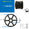 Pulegge Pulegge trapezoidali con mozzo smontabile PFC60800M Puleggia trapezoidale in ghisa tipo SPC / C con mozzo smontabile serie 5050 con 6 gole, diametro passo 800 mm