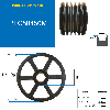 Pulegge Pulegge trapezoidali con mozzo smontabile PFC50450M Puleggia trapezoidale in ghisa tipo SPC / C con mozzo smontabile serie 4040 con 5 gole, passo diametro 450 mm