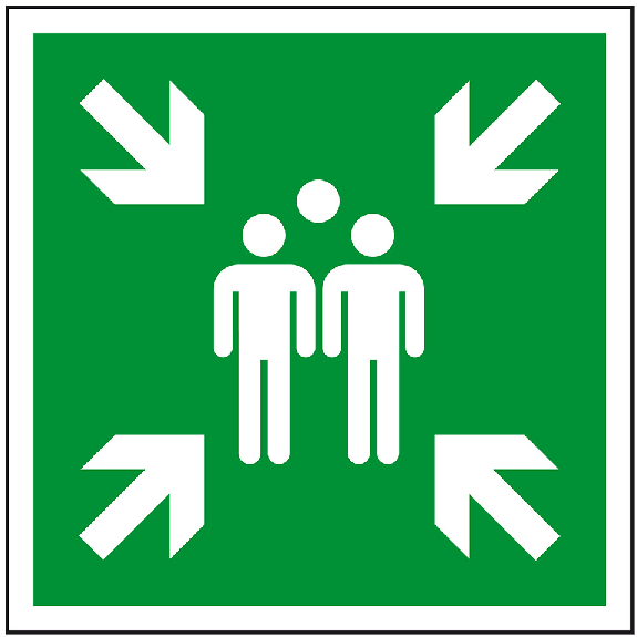 Rettungszeichen Sammelstelle, Aluminium, vorgebohrt, 400x400mm, ASR A1.3, DIN EN ISO 7010 E007 Rettungszeichen Sammelstelle, Aluminium, vorgebohrt, 400x400mm, ASR A1.3, DIN EN ISO 7010 E007-Beschreibung lesen