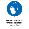 Gebots-Kombischild Einmalhandschuhe als Unterziehhandschuhe..., Folie, 200x300mm Gebots-Kombischild Einmalhandschuhe als Unterziehhandschuhe..., Folie, 200x300mm