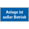 Maschinen-Hinweisschild Anlage ist außer Betrieb, Magnetfolie, 300x150mm Maschinen-Hinweisschild Anlage ist außer Betrieb, Magnetfolie, 300x150mm