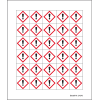 Minisymbol GHS 07 Gesundheitsgefährdend, Folie, selbstklebend, 20x20mm, 30/Bogen