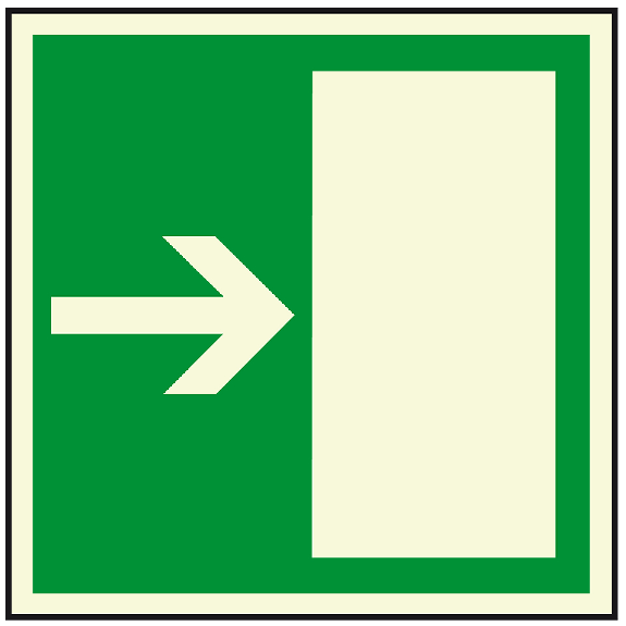 PERMALIGHT plus langnachleuchtend Rettungszeichen Rettungsweg rechts/links, praxisnah, Kunststoff, 200x200mm-Beschreibung lesen