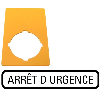 Plaque arrêt d'urgence - M22-XZK-F99 Plaque arrêt d'urgence - M22-XZK-F99