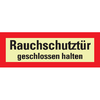 PERMALIGHT power langnachleuchtend Feuerwehrschild Rauchschutztür geschlossen halten, doppelseitig, Folie, 210x74mm-Beschreibung lesen