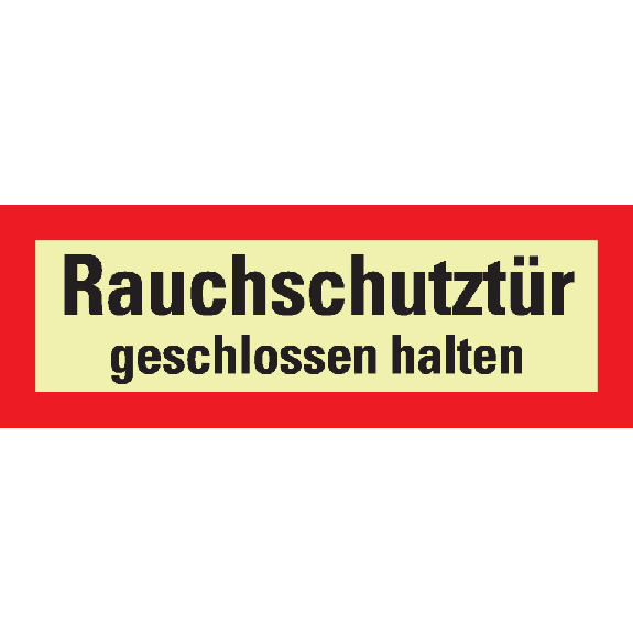 PERMALIGHT power langnachleuchtend Feuerwehrschild Rauchschutztür geschlossen halten, doppelseitig, Folie, 210x74mm-Beschreibung lesen