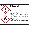 GHS-Etikett Ethanol, GefStoffV/GHS/CLP, Folie, selbstklebend, 105x74mm, 8/Bogen