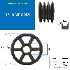 Pulegge Pulegge trapezoidali con mozzo smontabile PFA30100M Puleggia trapezoidale in ghisa tipo SPA / A con mozzo smontabile serie 1610 con 3 gole, diametro passo 100 mm