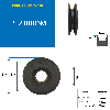 Poleas Poleas trapezoidales con cubo desmontable PFZ10106M Polea trapezoidal de hierro fundido tipo SPZ / Z con cubo desmontable serie 1610 con 1 ranura, diámetro de paso 106 mm