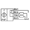 DPC D20 PNP NO+NF P12mm non noyé 70mm PPO / Câble 2m - KAS-80-23-A-D20-PPO-Z02-1-HP