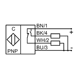 DPC M22 PNP NO+NF P20mm non noyé 70(49)mm PA / Câble 2m - KAS-80-23-A-M22-PA-Z02-1-HP-Lire la description
