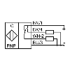 DPC M22 PNP NO+NF P20mm non noyé 70(49)mm PA / Câble 2m - KAS-80-23-A-M22-PA-Z02-1-HP