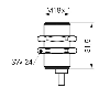 DPI M18 ANA 1-9Vdc P2-5mm noyé 32mm Laiton 15-30Vdc / Câble 5m PVC - IWRM 18U9511/0500