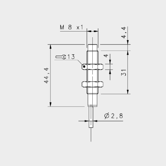 DPI M08 PNP NF P2mm non noyé 44.4(31)mm Laiton / Câble 2m PVC - IS-08-D2-03 (Ancien code: IS60S) DPI M08 PNP NF P2mm non noyé 44.4(31)mm Laiton / Câble 2m PVC - IS-08-D2-03 (Ancien code: IS60S)-Lire la description