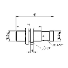 DPI M12 PNP NO+NF P4mm noyé 45(31)mm Inox 10-30Vdc / M12 4P - SI12SS-DC4 PNP NO+NC H S