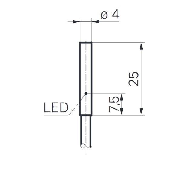 DPI D04 PNP NO P0.8mm noyé 25mm Inox 10-30Vdc / Câble 2m - IFR 04.26.35/L-Lire la description